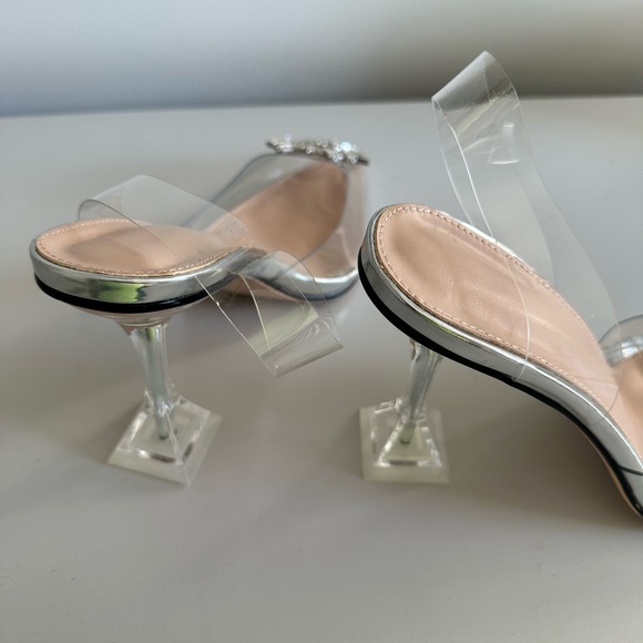 Clear Pointy Heels - Picture 3 of 4